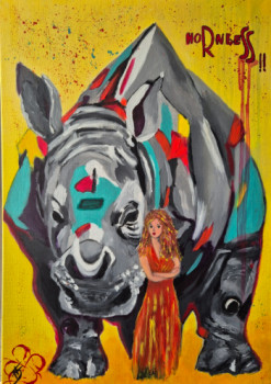 Obra contemporánea nombrada « Hornless », Hecho por D'ART VA FLOR