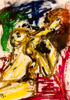 Obra contemporánea nombrada « Ambiance du soir », Hecho por ARTDANAUX