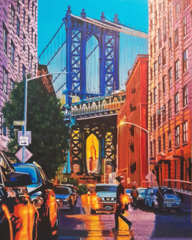 Obra contemporánea nombrada « "Manhattan bridge" », Hecho por RAZKIN