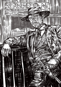 Obra contemporánea nombrada « Lee Van Cleef », Hecho por ERIC ERIC