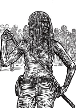 Obra contemporánea nombrada « Michonne », Hecho por ERIC ERIC