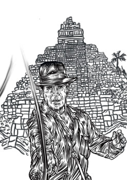 Obra contemporánea nombrada « Indiana Jones et le temple », Hecho por ERIC ERIC