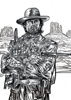 Obra contemporánea nombrada « Josey Wales », Hecho por ERIC ERIC