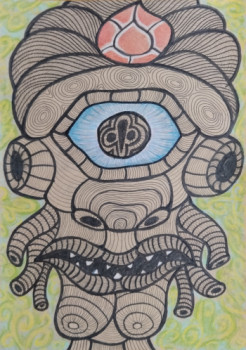 Obra contemporánea nombrada « Cyclope », Hecho por COPAINTER72