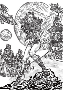 Obra contemporánea nombrada « Barbarella », Hecho por ERIC ERIC