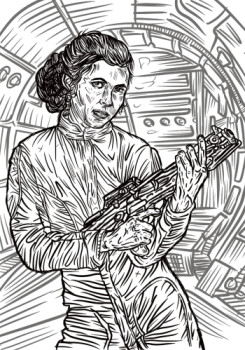 Obra contemporánea nombrada « Princess Leia », Hecho por ERIC ERIC