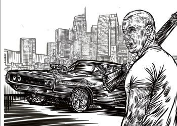 Obra contemporánea nombrada « Fast and furious », Hecho por ERIC ERIC