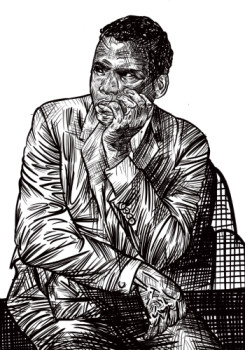 Obra contemporánea nombrada « Sidney Poitier », Hecho por ERIC ERIC