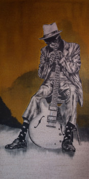 Obra contemporánea nombrada « John Lee Hooker », Hecho por ERIC ERIC