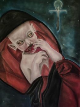 Obra contemporánea nombrada « Baby Vampire », Hecho por ROWENA DARK