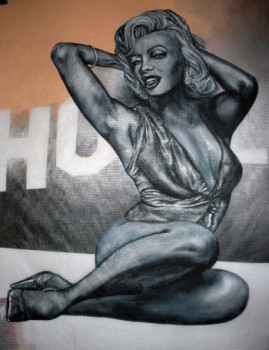 Obra contemporánea nombrada « Hollywood Marilyn », Hecho por ERIC ERIC