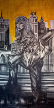 Obra contemporánea nombrada « Une fille armée », Hecho por ERIC ERIC