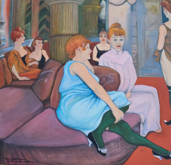 Obra contemporánea nombrada « "Hommage à Toulouse-Lautrec" », Hecho por MARC DANCRE