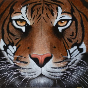 Obra contemporánea nombrada « Tigre », Hecho por SANDRA SALDAñA