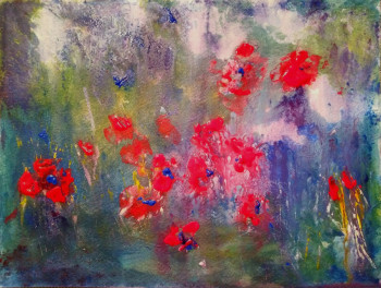 Obra contemporánea nombrada « Coquelicots », Hecho por ANNY BREART