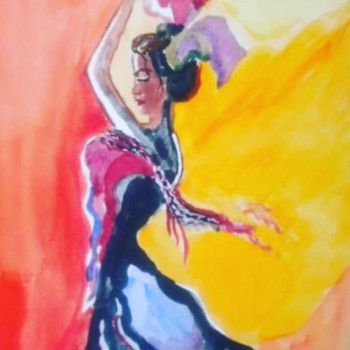 Obra contemporánea nombrada « La danseuse gitane », Hecho por ELLE *