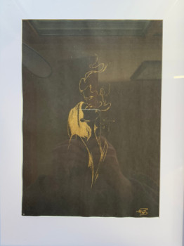 Obra contemporánea nombrada « L'Amour en fumée », Hecho por HUB