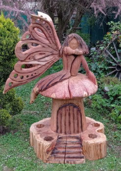 Obra contemporánea nombrada « La fée des bois », Hecho por BATISCULPT