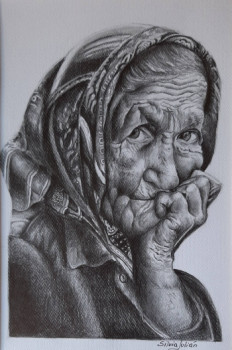 Obra contemporánea nombrada « Abuela campesina », Hecho por SILVIAJ