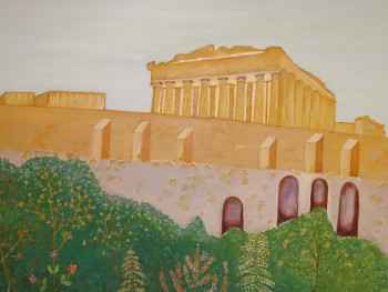 Obra contemporánea nombrada « Sueño en la acropolis », Hecho por TERESA SEGARRA