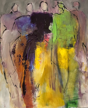 Obra contemporánea nombrada « Abstract personnages », Hecho por MARIE ROUACH