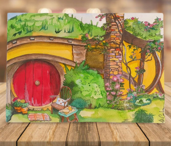 Obra contemporánea nombrada « Trou de Hobbit », Hecho por LYDIE COURBIER