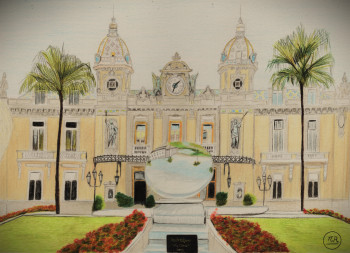 Obra contemporánea nombrada « Le casino de Monte-Carlo. », Hecho por PIRDESSINS