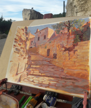 Obra contemporánea nombrada « Les baux de Provence », Hecho por GEOFFREY BOURDIN