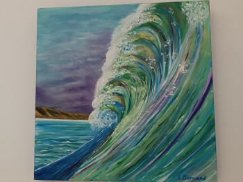Obra contemporánea nombrada « La vague », Hecho por LUCETTE BERNARD