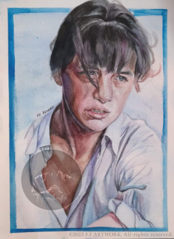 Obra contemporánea nombrada « Charlotte Gainsbourg », Hecho por F.F ARTWORK