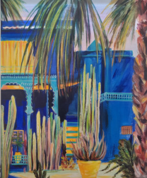 Obra contemporánea nombrada « Jardin Majorelle 5 », Hecho por CLICKART+