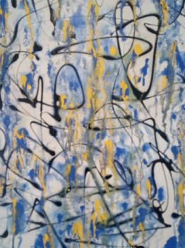 Obra contemporánea nombrada « Blue Touch », Hecho por HENRI PHILIPPE AUMAITRE