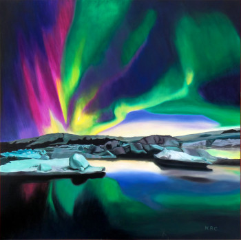 Obra contemporánea nombrada « 489 COLORES DE LA AURORA BOREAL », Hecho por NEUS BRUNET CAPDEVILA