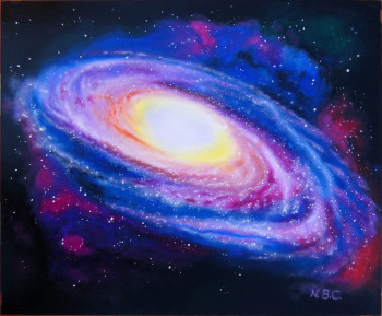 Obra contemporánea nombrada « 473 GALAXIA SUBMILIMÉTRICA », Hecho por NEUS BRUNET CAPDEVILA