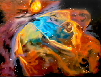 Obra contemporánea nombrada « 475 NEBULOSA "ORION" », Hecho por NEUS BRUNET CAPDEVILA