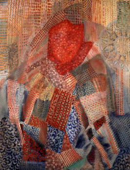 Obra contemporánea nombrada « Orange Abstraktion », Hecho por ANNA RONA