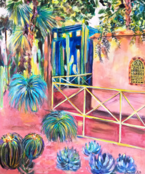 Obra contemporánea nombrada « Jardin Majorelle 6 », Hecho por CLICKART+