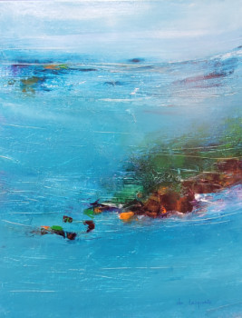 Obra contemporánea nombrada « Marine 2 », Hecho por NADINE DE LESPINATS