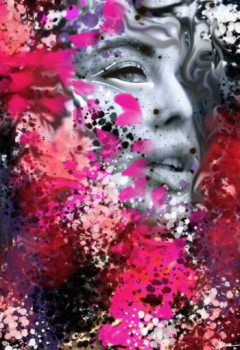 Obra contemporánea nombrada « Portrait de femme serie 003 », Hecho por SANDRINE LOUISE
