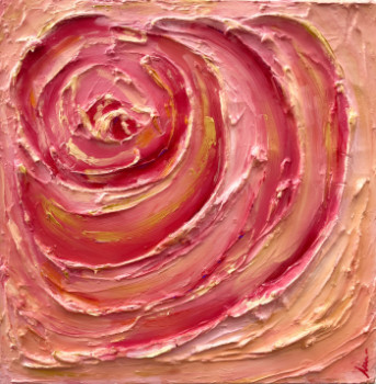 Obra contemporánea nombrada « Rose », Hecho por ISABELL DELTELL