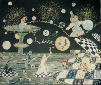 Obra contemporánea nombrada « Jour de Fête », Hecho por BACSIK