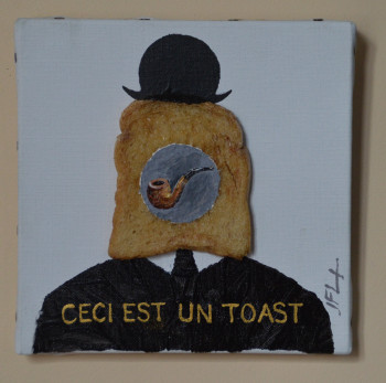 Obra contemporánea nombrada « Toast en Hommage à Magritte », Hecho por JEAN-FRANçOIS LESENFANS