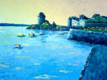 Obra contemporánea nombrada « Petit Port de St Servan sur mer - Ille et Vilaine - Bretagne - France - Réf: 145Fg », Hecho por ABERIUS