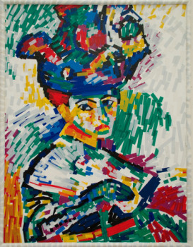 Obra contemporánea nombrada « D'après Matisse "La Femme au Chapeaux" », Hecho por JEAN-FRANçOIS LESENFANS