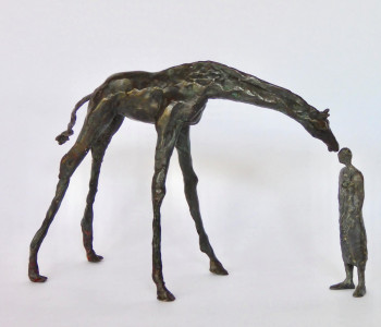 Obra contemporánea nombrada « la consolation de la girafe », Hecho por VéRONIQUE LONCHAMP