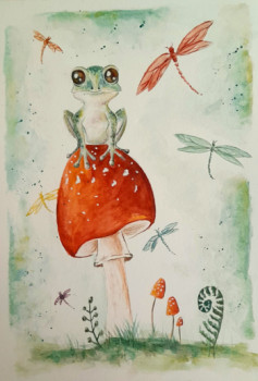 Obra contemporánea nombrada « Frog chytrid », Hecho por JULIE BOSVY