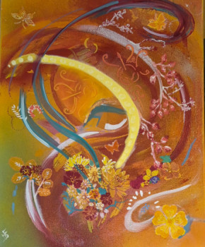Obra contemporánea nombrada « Volute Florale », Hecho por D'ART VA FLOR