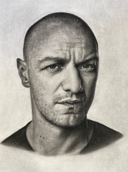 Obra contemporánea nombrada « Portrait de James MAcAvoy », Hecho por JESS.C.ART