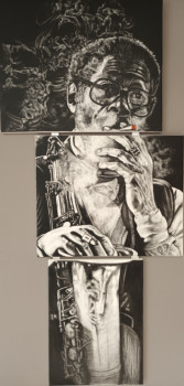 Obra contemporánea nombrada « Triptyque saxo », Hecho por MAURICE MOYNE