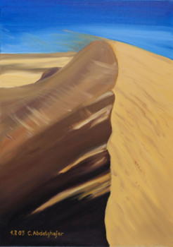 Obra contemporánea nombrada « Sanddüne im Wind », Hecho por ABDELGHAFAR